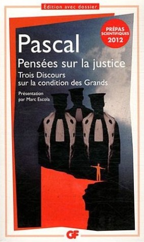 Couverture du Livre Pensées sur la justice - Blaise Pascal